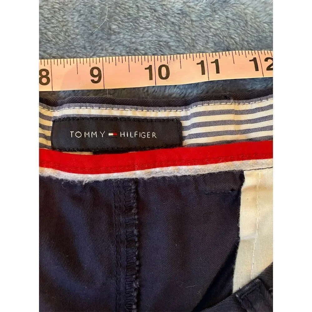 *3/$15 Tommy Hilfiger Men's Chino Shorts Size 40 NAVY Casual Solid - Picture 7 of 10